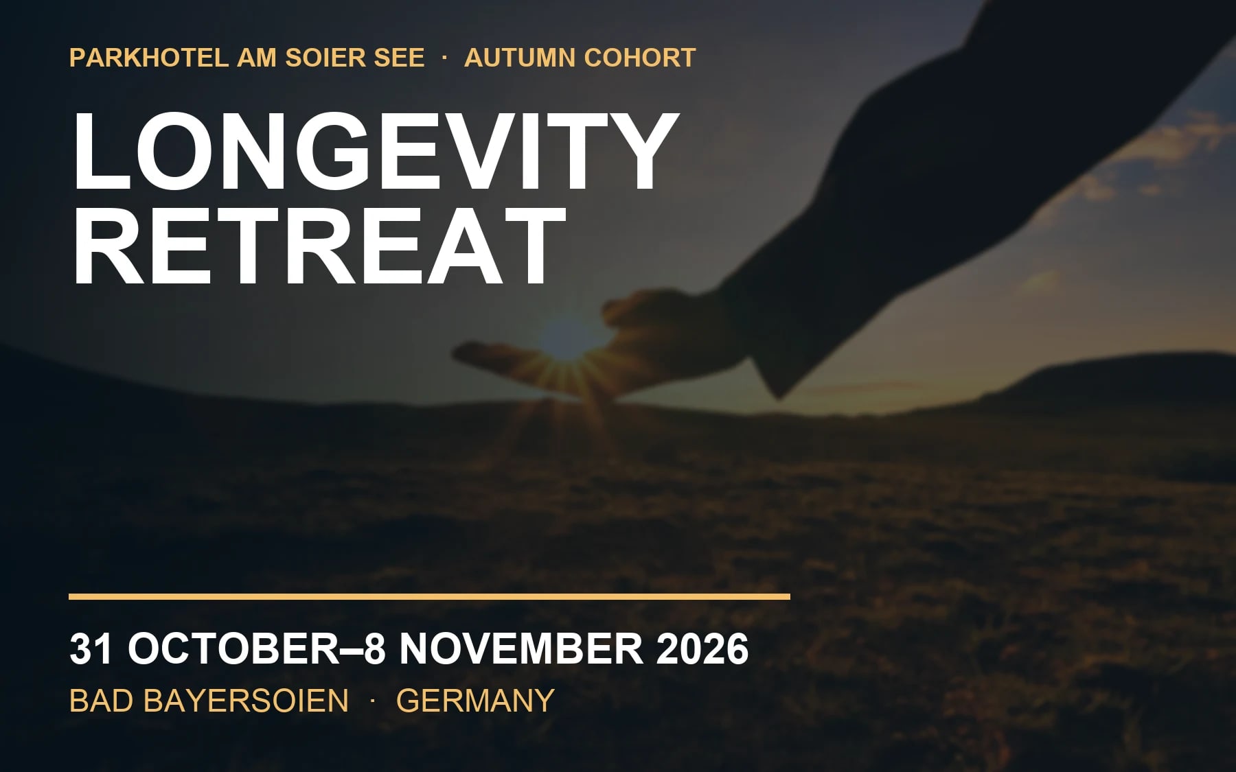 Parkhotel Longevity Retreat — October 2026 (Bad Bayersoien, Germany)