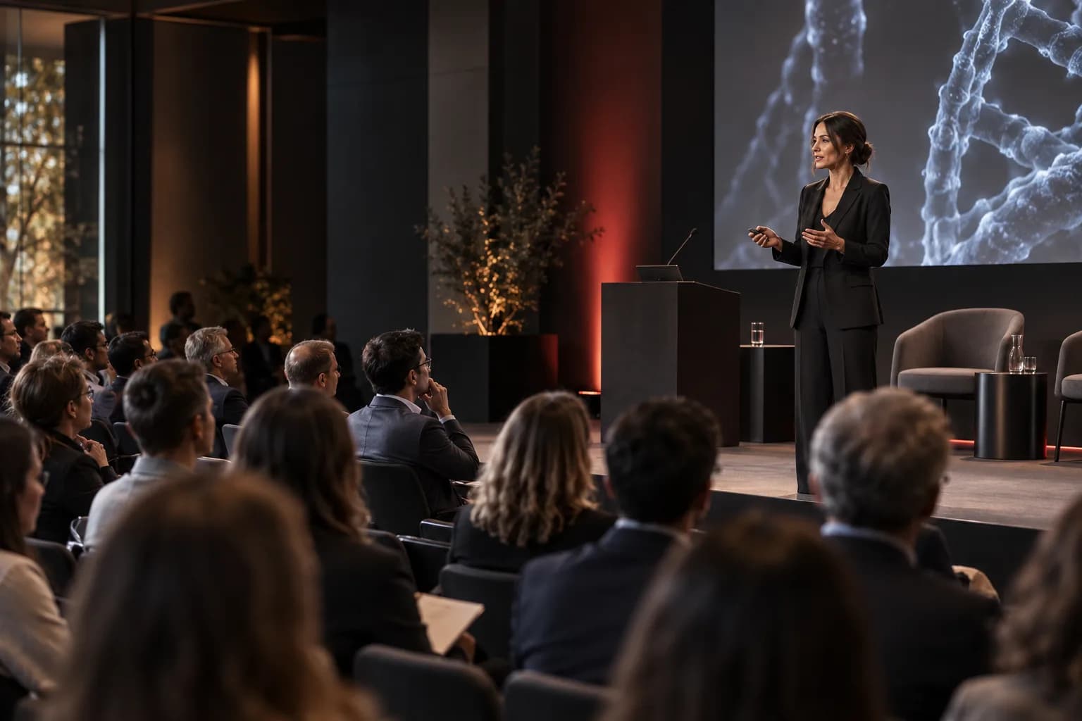 Illustrative image of a health-science conference