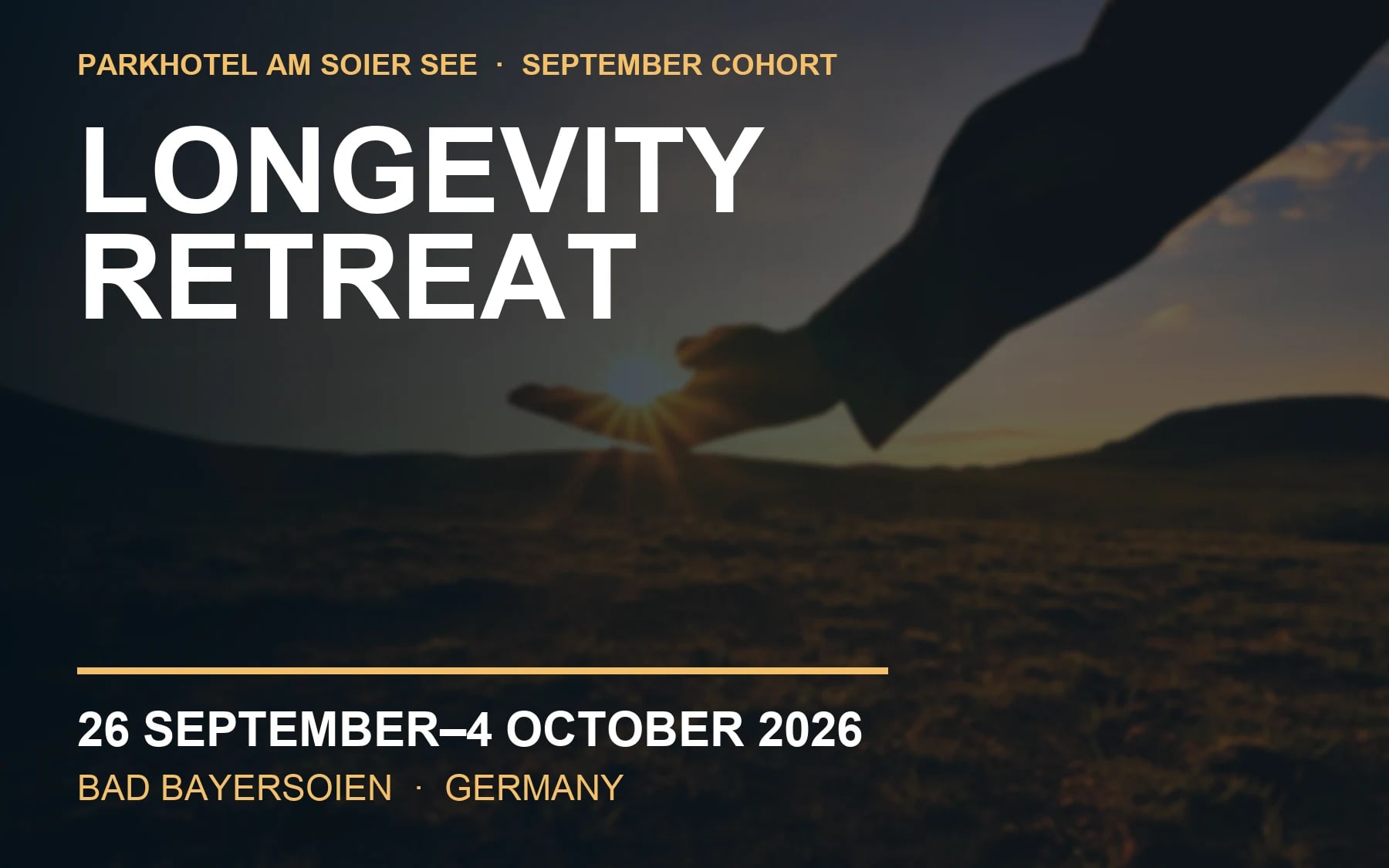 Parkhotel Longevity Retreat — September 2026 (Bad Bayersoien, Germany)