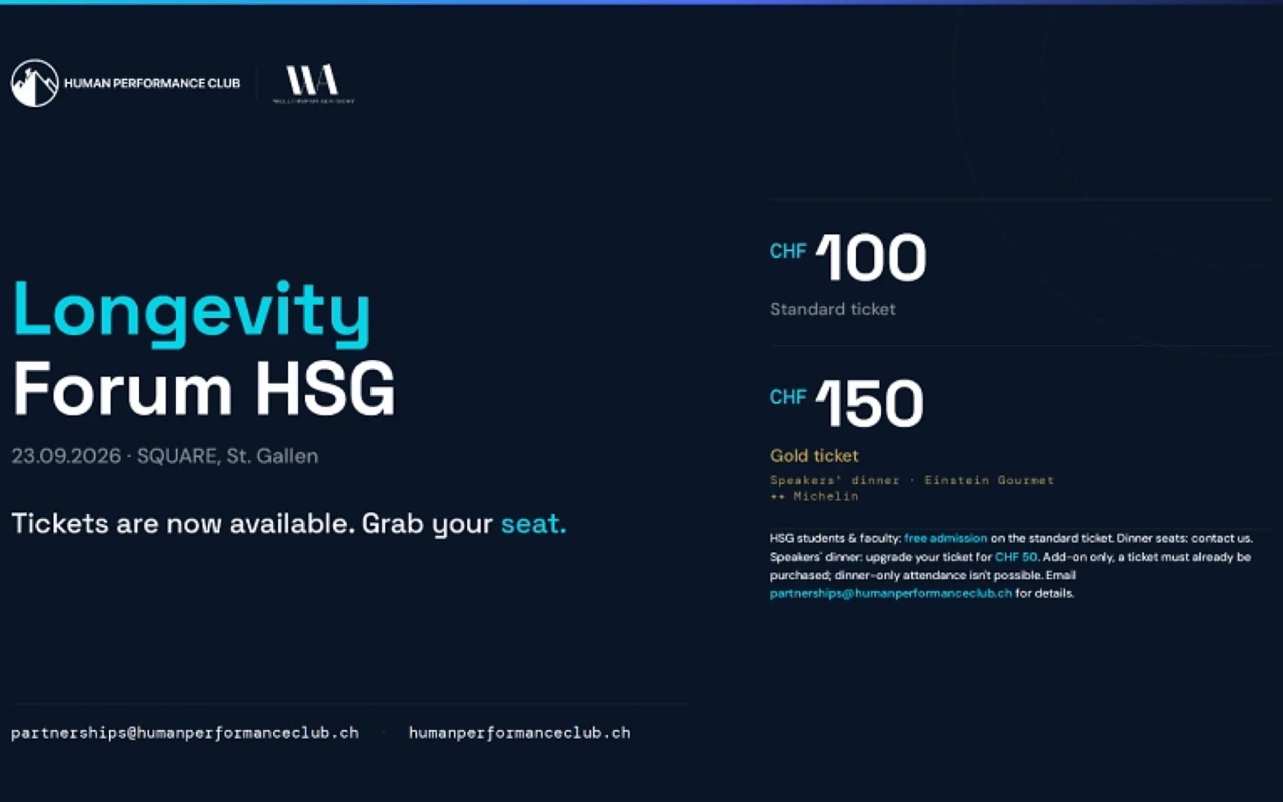 Longevity Forum HSG (St. Gallen, Switzerland)