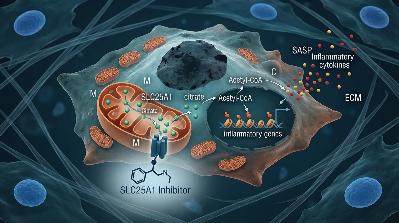 Senescent Cell Inflammatory Signaling is Inhibited by Targeting SLC25A1