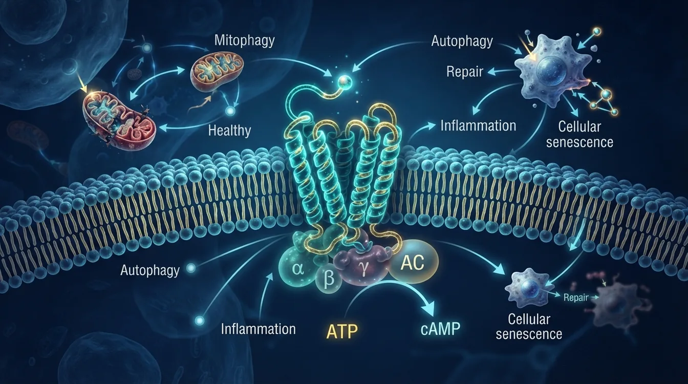 G Protein-Coupled Receptors as Targets to Slow Aging