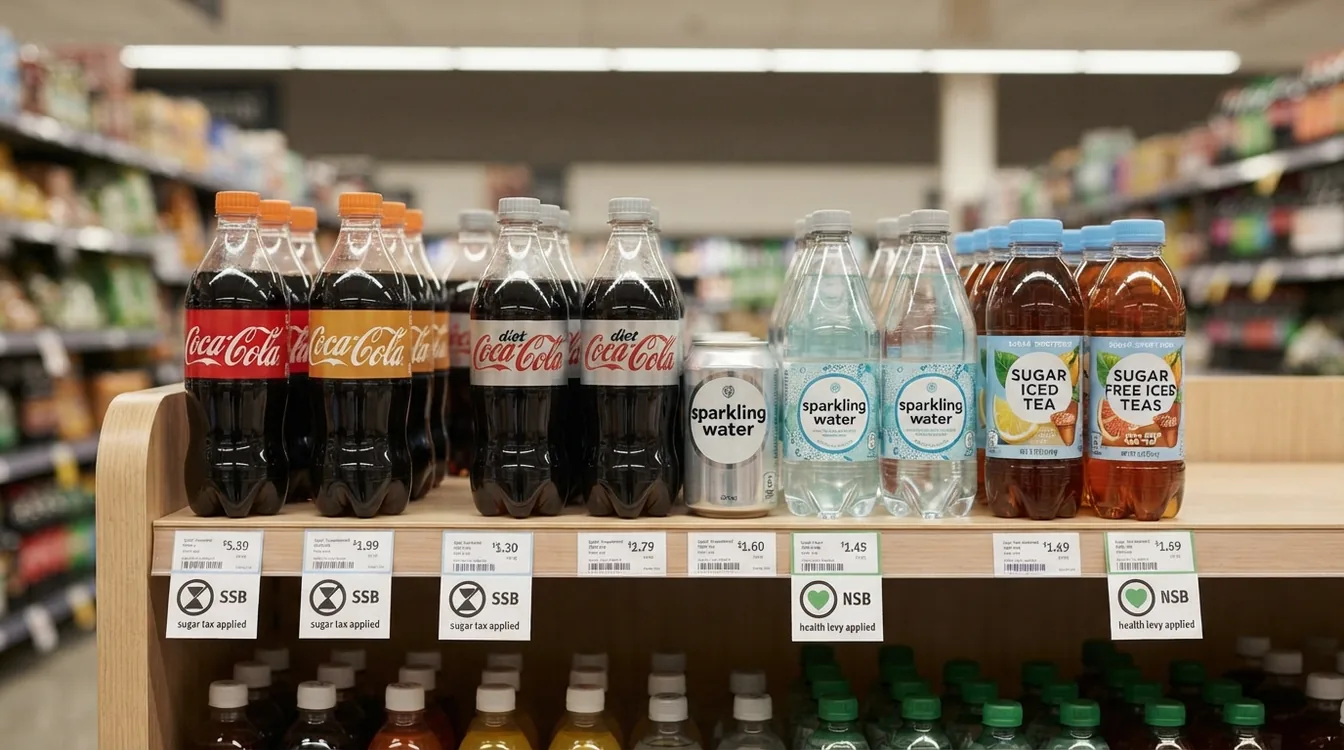 What happens when sugar-sweetened beverage labelling and tax policies are extended to non-sugar sweetened beverages? A national study of Australians’ responses