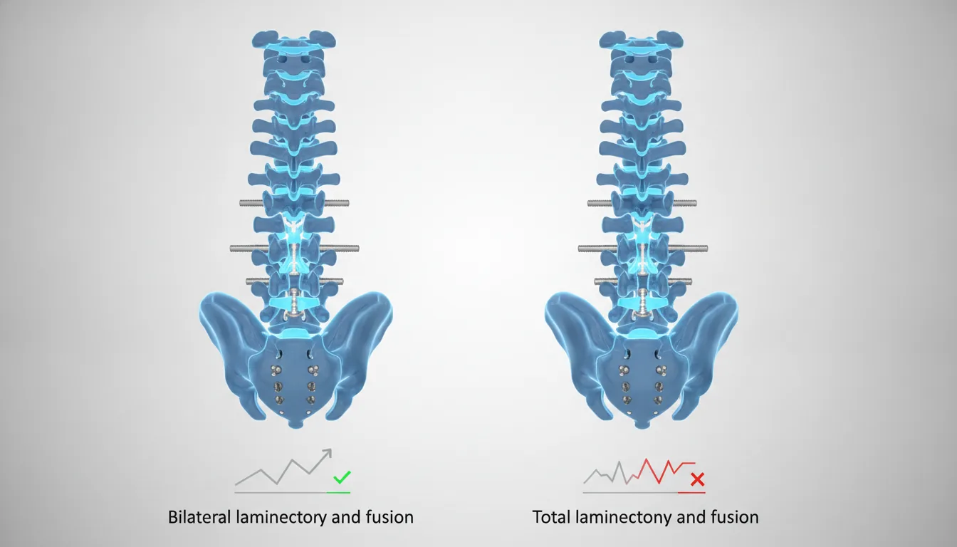 Is bilateral laminectomy and fusion superior to total laminectomy and fusion in two-level lumbar spinal stenosis? (Frontiers - Health)