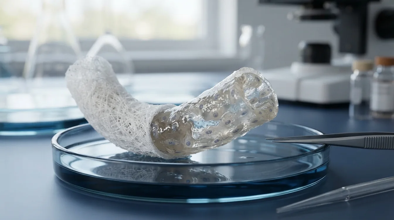 A biomimetic bilayered vascular graft integrating electrospun polyurethane and gelatin/elastin hydrogel achieves arterial-like compliance and enhanced endothelialization
