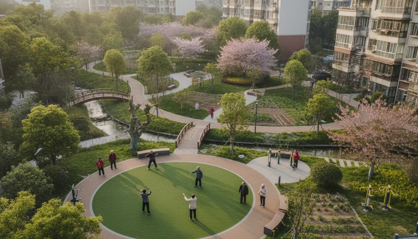 Impact of green space activity on older adults’ mental health in “double-aging” communities: a case study of Shangcheng District, Hangzhou