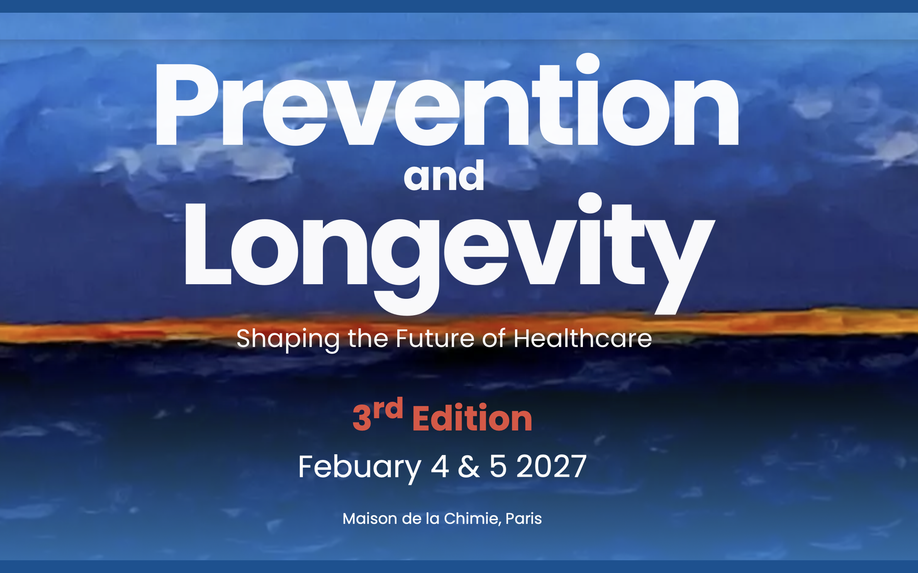 Prevention & Longevity Conference Paris 2027