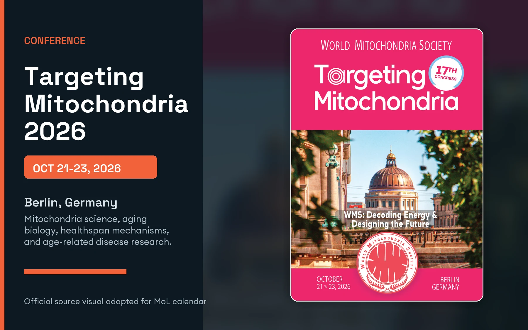 17th World Conference on Targeting Mitochondria 2026