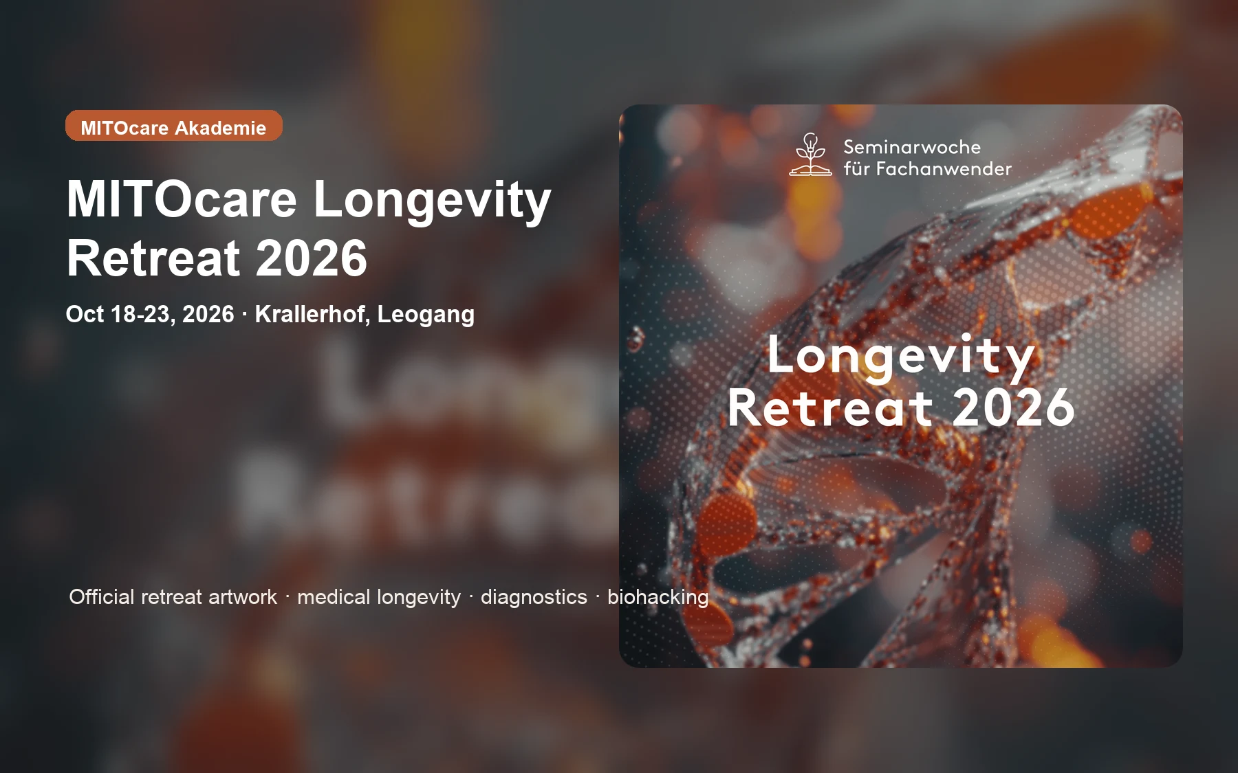 MITOcare Longevity Retreat 2026 im Krallerhof