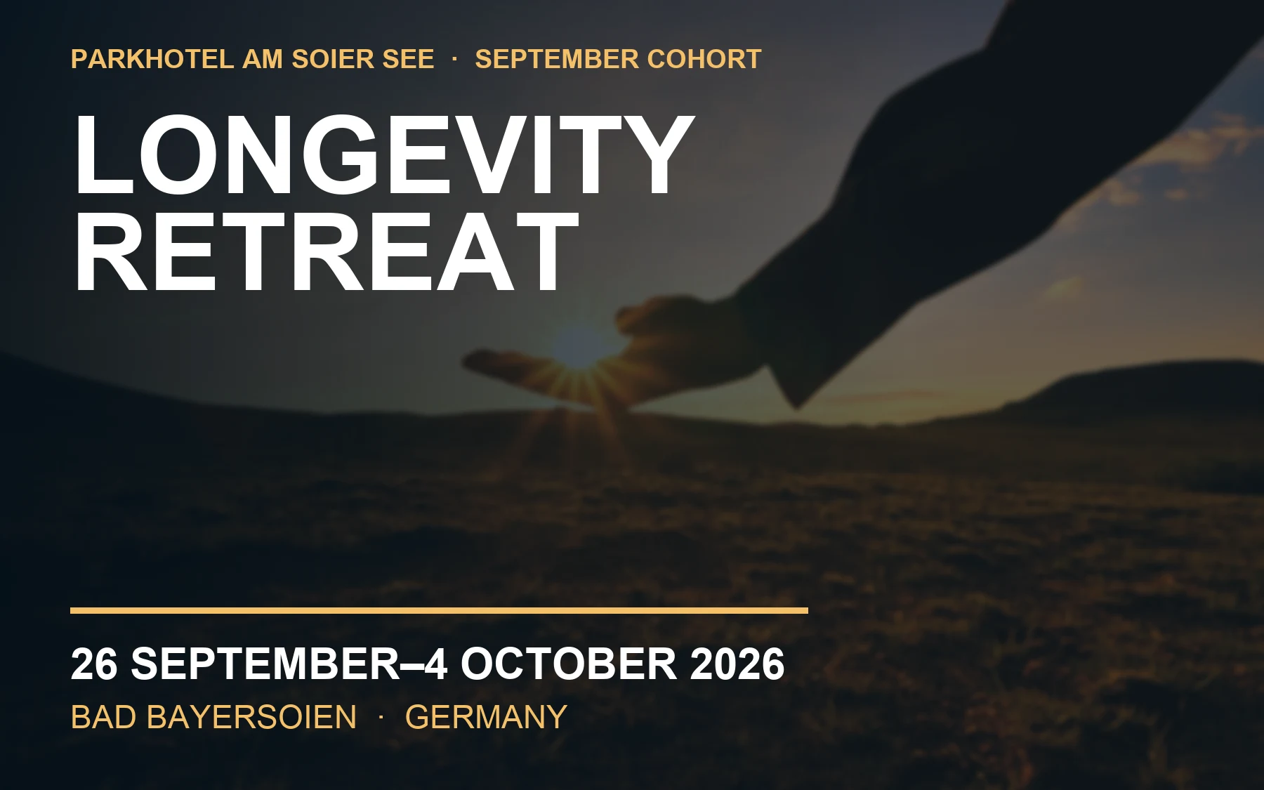 Parkhotel Longevity Retreat — September 2026 (Bad Bayersoien, Germany)