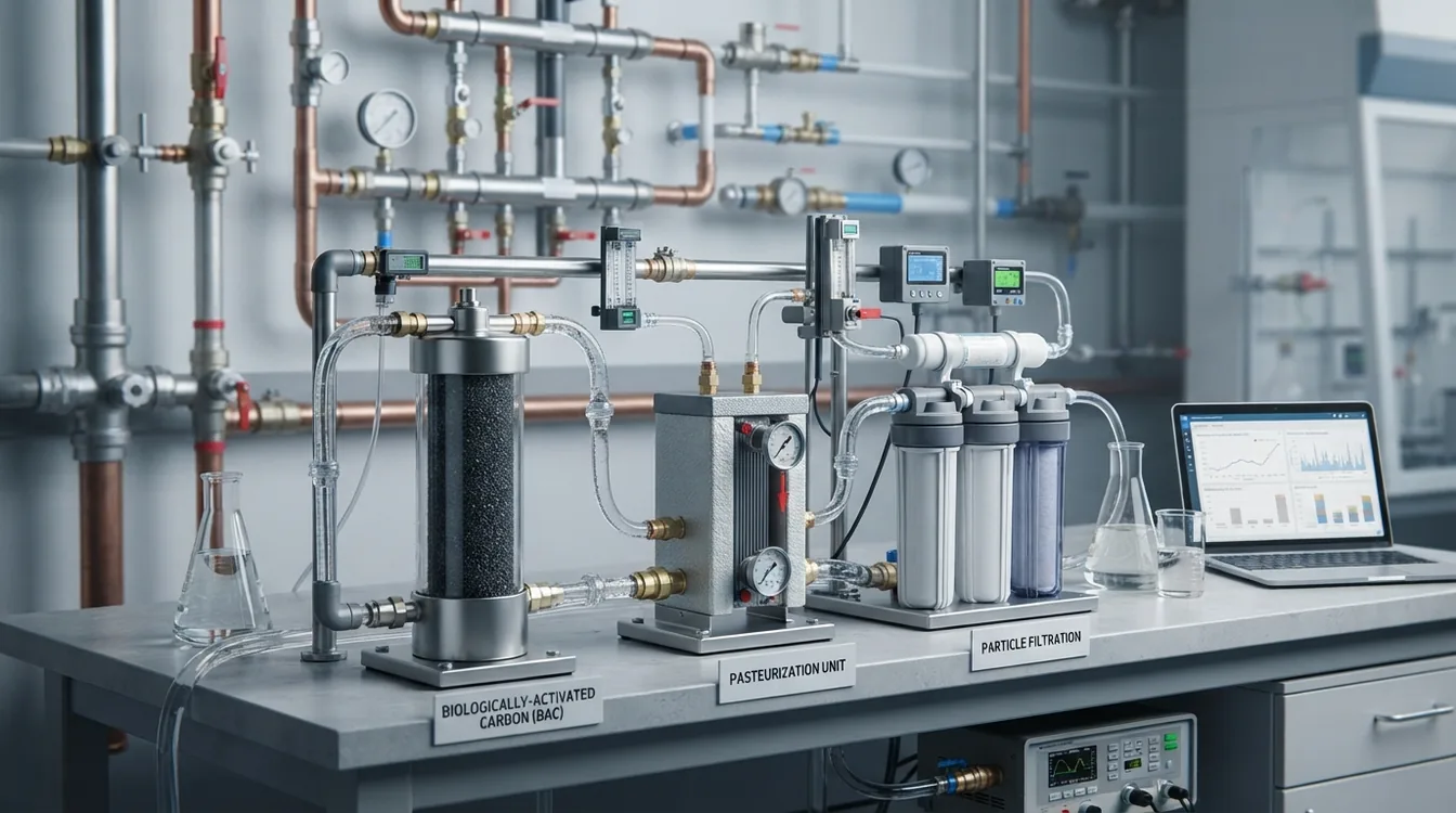 Assessing the potential of biologically-activated carbon treatment, pasteurization, and particle filtration as pre/pro-biotic controls on premise plumbing microbiomes
