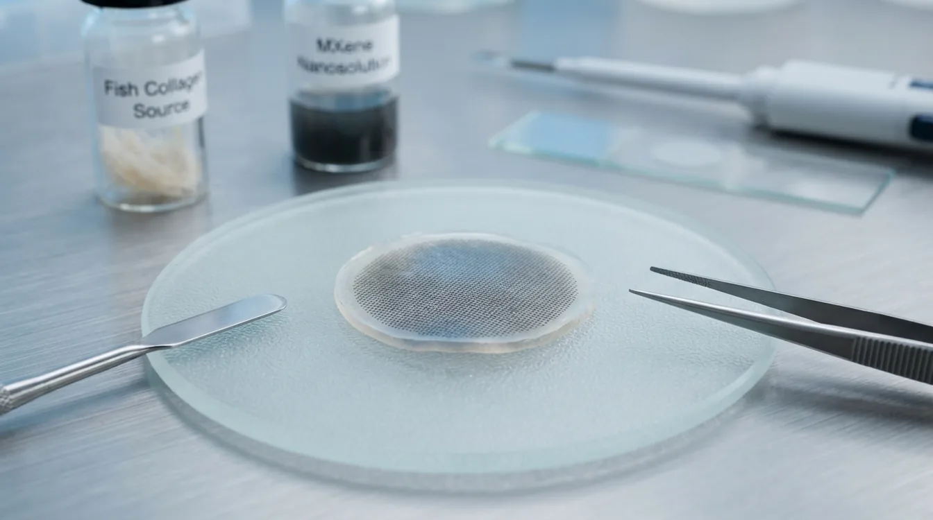 Development of fish-derived collagen/MXene hybrid patches for modulating the diabetic wound microenvironment
