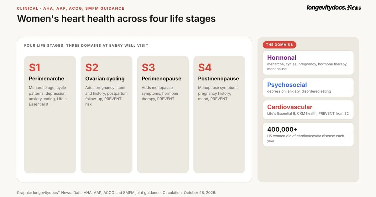 Four societies map women's heart health to four female life stages