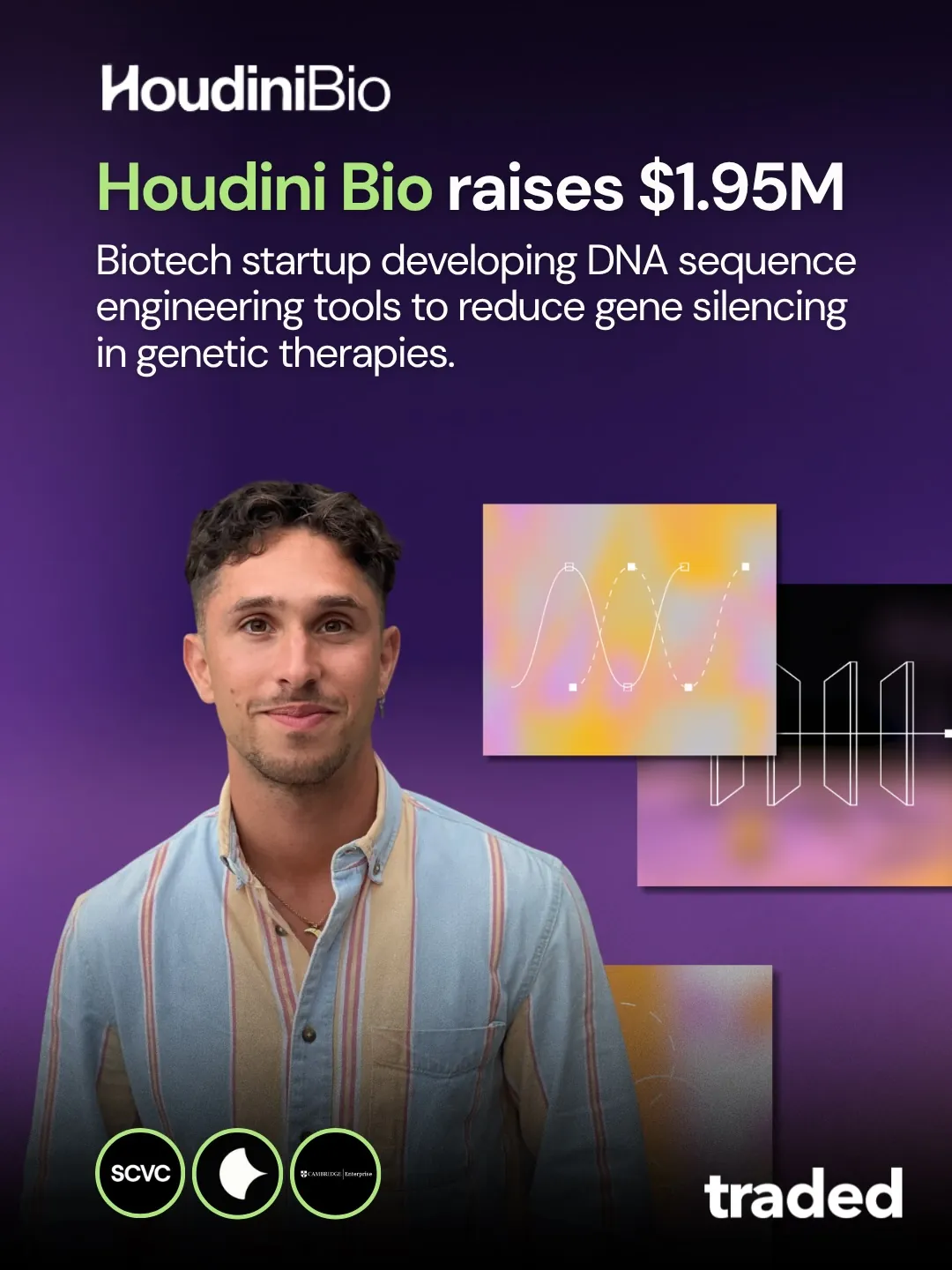 Traded: Venture Capital 🦄 on Instagram: "Houdini Bio has emerged from stealth with $1.95 million in pre-seed funding led by SCVC, with participation from Deep...