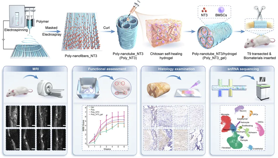 Stem cell-laden rigid-flexible bioscaffold for neural regeneration and functional recovery after spinal cord injury