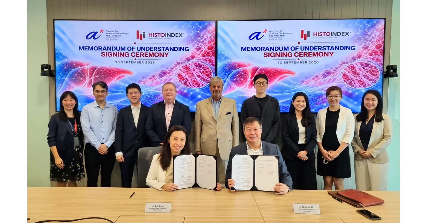 HISTOINDEX AND A*STAR PARTNER TO ADVANCE EARLY-STAGE DEVELOPMENT OF PIPELINE THERAPIES FOR FIBROTIC DISEASES